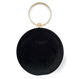 Elegant Black Premium Evening Clutch Bag with Adjustable Shoulder Chain, SNAP Closure & Smooth Inner Satin (Black)