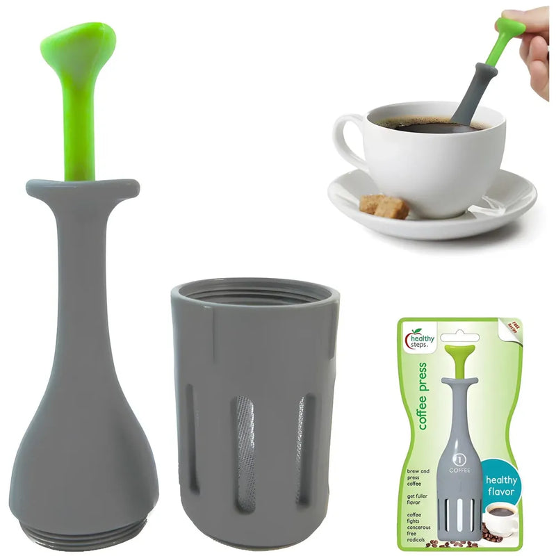 Tea Infuser Tea Coffee Plunger - Built-in Strainer – Coffee Press French Press Reusable - No Deposit in the Cup - Tea Ball