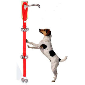 Dog Doorbells Training Potty Great Dog Bells Adjustable Door Bell Dog Bells for Potty Training Your Puppy The Easy Way Small and Large Breeds. (Red)
