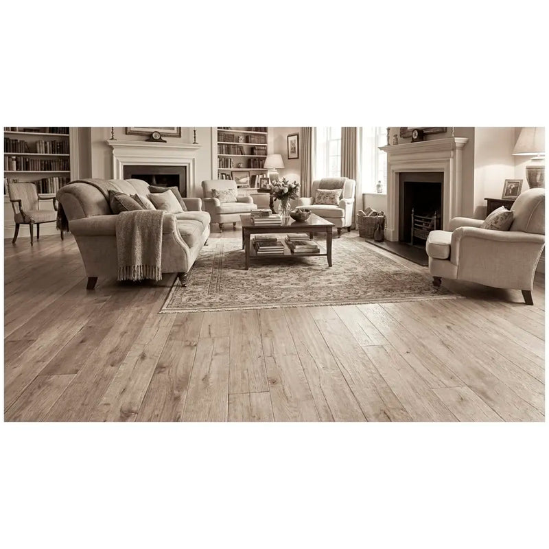 Ebony PVC Wood Floor Planks Flooring Tiles With Self Adhesive Peel & Stick Wooden Design- 18 Planks - 27 Square feet - Ebony Greyish Brown Wood Colour