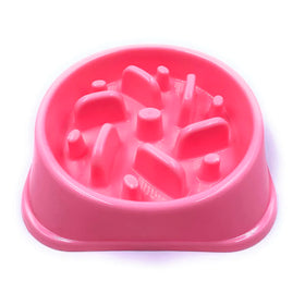 Slow Feeding Bowl for Dogs (Pink)