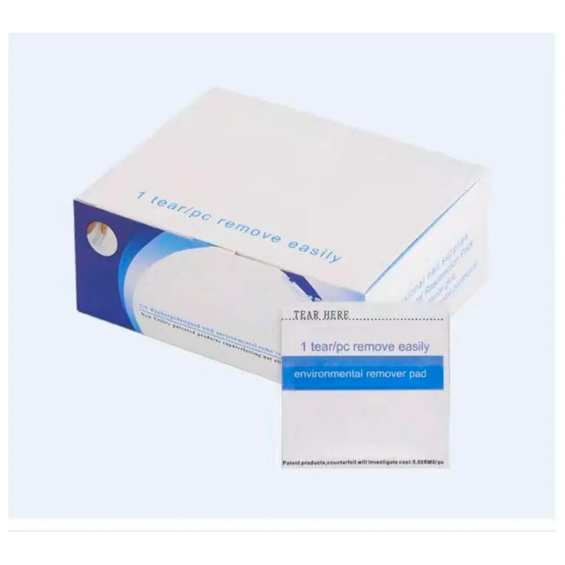 100 Count White Gel Nail Polish Remover Pads - Lint Free Wipes for Acrylic Gel Extensions and Nail Art