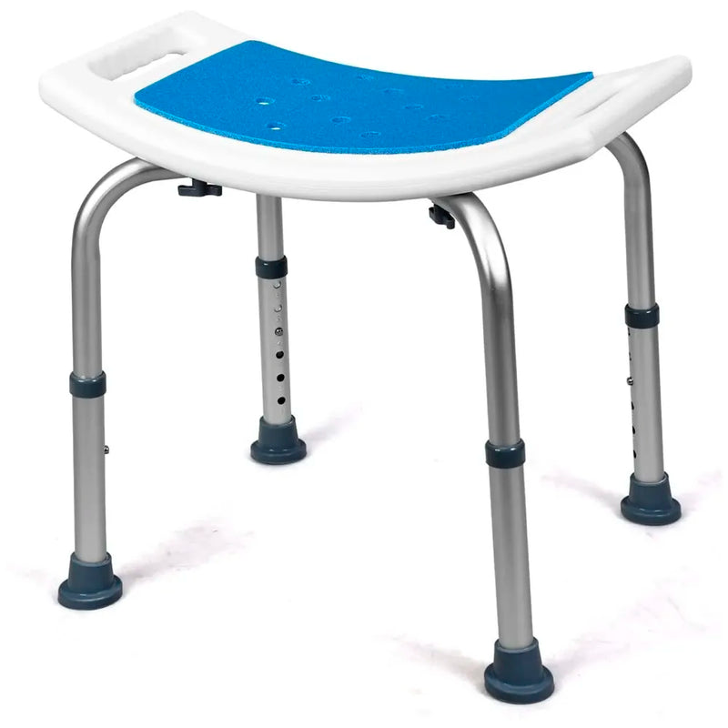 Shower Chair, Adjustable Bath Stool - Medical Anti-Slip Bench Bathtub Stool Seat with Durable Aluminum Legs for Elderly, Senior, Handicap & Disabled. 51 x 51 x 34 cm