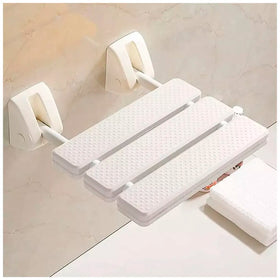 Shower Seat Wall Mounted Bathroom Foldable Stool Non-Slip Folding Shower Seat Stool Bench Wall Bath Seat.