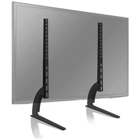 Universal Table Top TV Stand for Most 27 30 32 37 40 43 47 50 55 60 65 Inch Plasma LCD LED Flat or Curved Screen TVs with Height Adjustment, VESA Patterns up to 800x400 mm