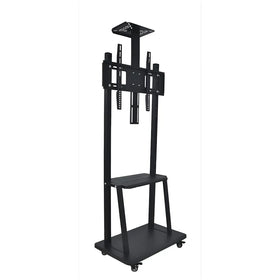 Premium Heavy Duty Full Motion Swivel Floor Stand TV Trolley with Brackets for 32