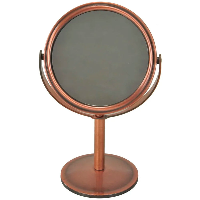 Pocket Size Vanity Mirror with 5X Magnification and Standard Tabletop Shaving Makeup ~ 2 in 1~15 cm (Bronze)