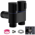 1-In-2-Out Dual Control Angle Valve, Angular Angle Cock Water Splitter Valve with Shut-Off, 1/2
