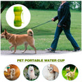 2 in 1 Dog Water Bottle Portable Food Container Drinking Bowl for Small Medium Dogs Outdoor Travel Pet Water Dispenser Feeder Green - 2