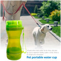 2 in 1 Dog Water Bottle Portable Food Container Drinking Bowl for Small Medium Dogs Outdoor Travel Pet Water Dispenser Feeder Green - 4