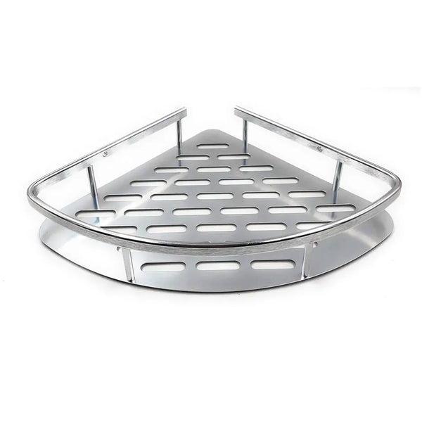 Wall Mount Bathroom Corner Shelf Aluminium Shower Caddy Wall Shelf Holder Anti Rust, Rust Free Aluminium, Installation Kit Included (1, Aluminum Corner)