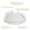 Wall Mount Bathroom Corner Shelf Aluminium Shower Caddy Wall Shelf Holder Anti Rust, Rust Free Aluminium, Installation Kit Included (1, Aluminum Corner) - 5