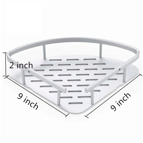 Wall Mount Bathroom Corner Shelf Aluminium Shower Caddy Wall Shelf Holder Anti Rust, Rust Free Aluminium, Installation Kit Included (1, Aluminum Corner) - 6