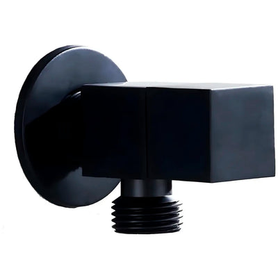 Angular Black for Bathroom wash basin, Geyser | Luxury Series One-Way Angle Valve | Wall Mounted. Stop Cock Toilet Commode, Washbasin, Square Design - 6.5 cm x 5 cm