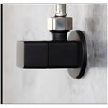 Angular Black for Bathroom wash basin, Geyser | Luxury Series One-Way Angle Valve | Wall Mounted. Stop Cock Toilet Commode, Washbasin, Square Design - 6.5 cm x 5 cm - 5
