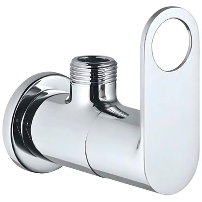 Brass Angle cock angular angle valve With Flange, Handle Design For Basin faucet geyser, Chrome