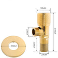 Gold Angular Stop Valve Stop Cock Angle Valve For Bathroom Kitchen With Flange For Geysers Washbasins Washroom Round Golden - 8.7 cm x 3cm - 1 piece - 7