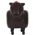 Upholstered Horse Ride-On Ottoman Footrest Stool with Vivid Adorable Animal Shape Padded Seat. (Kids and Adults, Horse) - 5