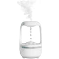 Anti-Gravity Humidifier Ultrasonic Cold Mist With Water Drop Spraying, Backflow Of Water Unique Lighting Design, Bedroom And Office Humidifier, Automatic Stop Function, White, 500 ML