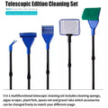 5 in 1 Aquarium Fish Tank Clean Set Algae Scraper Fish Net Sponge Plant Fork Gravel Rake. Telescopic 80cm Rod. - 2