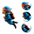 2pc Aquarium Diver Cartoon Aquarium Floating Cute Resin Aquarium Accessories Decorative Items for Fish Aquarium, Floating on Water Aquarium, Fish Aquarium Decoration, 7 X 3 cm - 7