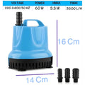 3500L/H 60W Submersible Water Fountain Pump For Aquariums Powerful Large Water Pump for Fountain, Suction Cup Bottom Water Circulation Pumps, Air Pump for Pond - 2