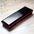 Japanese bento box Black and Red Japanese Style Bento Tray For Sushi Serving - 2 Compartments – 35 cm x 12 cm x 4.5 cm - 8