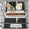 30 inch Sturdy Large Bird metal Cage for Parakeets Cockatiels Parrot Sun Conure Green-Cheeked Parakeet Lovebird Canary Finch Lovebird Pigeons Parrot with Rolling Stand (Black, Large) - 7