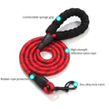 Braided 5 Ft, Strong Dog Leash with Comfortable Padded Handle and Highly Reflective Threads for Small Medium and Large Dogs. (Red) - 7