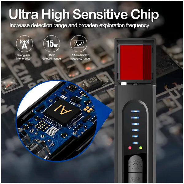 Hidden Camera Detector, Anti Spy RF Detectors, Bug Detectors, Camera Detectors, GPS Detectors,5 Levels Sensitivity, 4 Professional Modes, Privacy Protector for Hotels Rooms Cars - 4