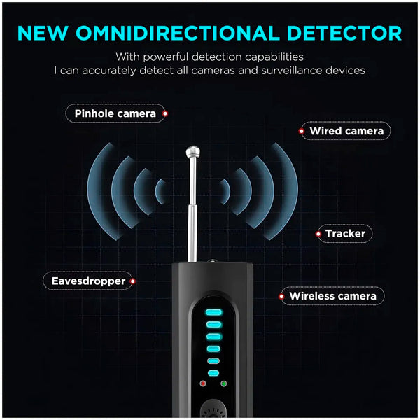 Hidden Camera Detector, Anti Spy RF Detectors, Bug Detectors, Camera Detectors, GPS Detectors,5 Levels Sensitivity, 4 Professional Modes, Privacy Protector for Hotels Rooms Cars - 7