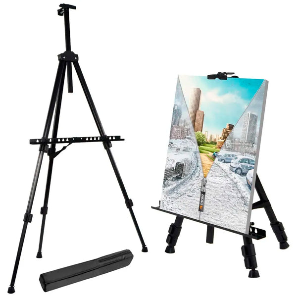 Easel for Art Adjustable Lightweight Telescopic Artist Display Stand with Carry Bag. Showroom Display Stand (1 PC)