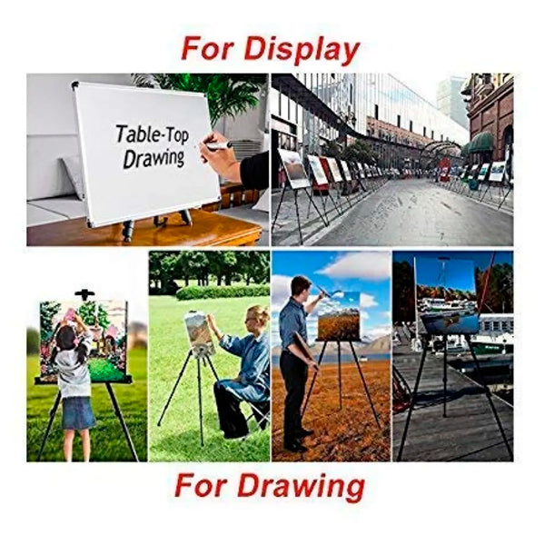 Easel for Art Adjustable Lightweight Telescopic Artist Display Stand with Carry Bag. Showroom Display Stand (1 PC) - 6