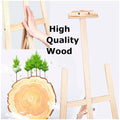 6 ft (182cm) Wooden Easel Canvas Holder Display Adjustable Stand Artist for Painting, Display and Advertisements Showroom Display, Drawing White Board (Wood) - 3