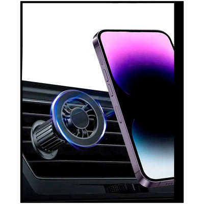 Magnetic Car Phone Mount Holder, Universal AC Vent Installation, 9cm x 6cm, with Strong Magnets and Metal Stickers, for All Mobile Phones