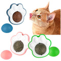 Catnip Wall Toy, Rotatable Catnip Lick able Balls, Safe Healthy Kitten Chew Toys, Teeth Cleaning Cat Bite Toy, Cat Wall Treats, 1 PC