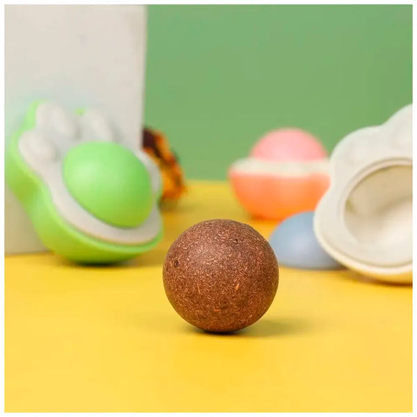 Catnip Wall Toy, Rotatable Catnip Lick able Balls, Safe Healthy Kitten Chew Toys, Teeth Cleaning Cat Bite Toy, Cat Wall Treats, 1 PC - 9