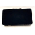 ELEGANT BLACK PREMIUM EVENING CLUTCH BAG WITH ADJUSTABLE SHOULDER CHAIN, SNAP CLOSURE & SMOOTH INNER SATIN - 3