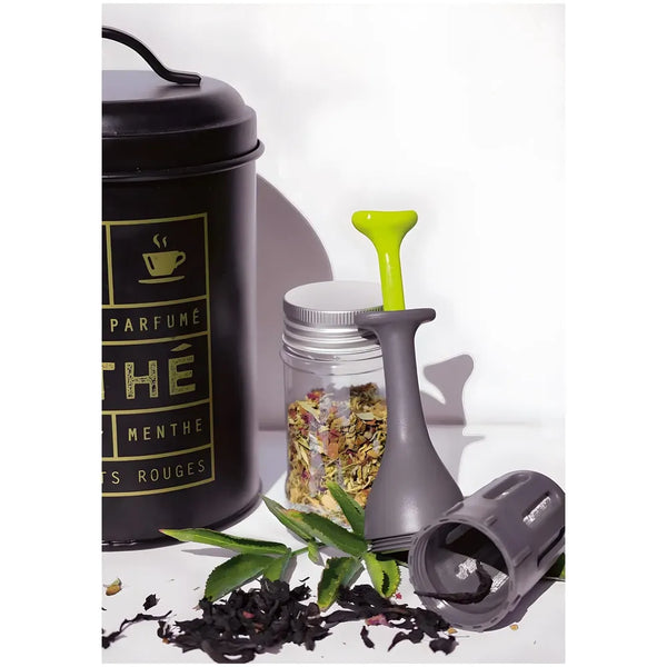 Tea Infuser Tea Coffee Plunger - Built-in Strainer – Coffee Press French Press Reusable - No Deposit in the Cup - Tea Ball - 2