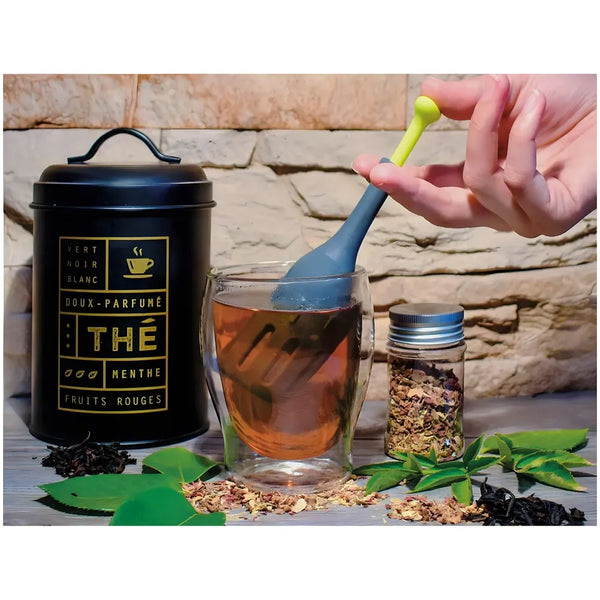 Tea Infuser Tea Coffee Plunger - Built-in Strainer – Coffee Press French Press Reusable - No Deposit in the Cup - Tea Ball - 5