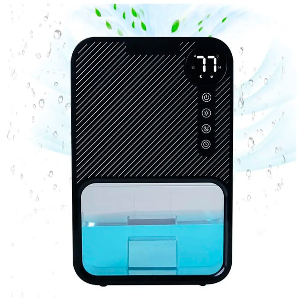 cjc Dehumidifiers for bedroom 40 OZ Water Tank with Digital display Auto-Off, Portable Small Dehumidifier for Room,Bathroom,RV,Basement, Closet 500 sq.ft,7 Colors LED Light (Black) - 6