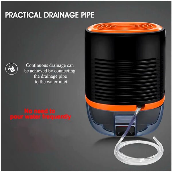 Quiet and Portable Dehumidifier for Home and Bathroom, Moisture Absorbing with Automatic Shut-Off, Tank 800 ml, Energy Saving, Ideal for Mold and Moisture - 4