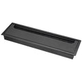 28 Cm Aluminum Office Desk Wire Cable Hole Cover with Dust Proof Brushes for Computers Work Rectangular Metal Organizer Stylish Desk Accessory Wire Manager Concealed. 280 mm x 80 mm Black