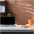 28 Cm Aluminum Office Desk Wire Cable Hole Cover with Dust Proof Brushes for Computers Work Rectangular Metal Organizer Stylish Desk Accessory Wire Manager Concealed. 280 mm x 80 mm Black - 2