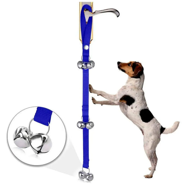 Dog Doorbells Training Potty Great Dog Bells Adjustable Door Bell Dog Bells for Potty Training Your Puppy The Easy Way Small and Large Breeds. (Blue)