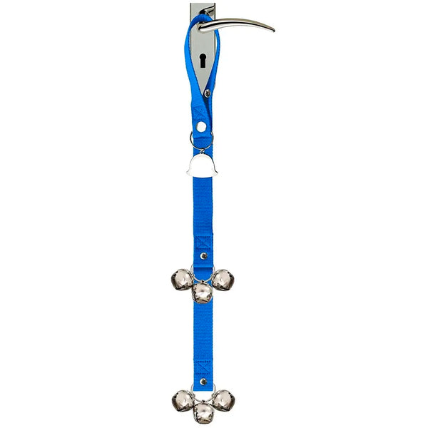 Dog Doorbells Training Potty Great Dog Bells Adjustable Door Bell Dog Bells for Potty Training Your Puppy The Easy Way Small and Large Breeds. (Blue) - 4