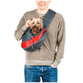 24x7 eMall® Pet Sling Carrier - Small Dog Cat Sling Pet Carrier Bag Safe Comfortable Adjustable Pouch Single Shoulder Carry Tote Handbag for Pets Upto 10 Kgs. (Red) 18 x10 Inch