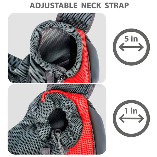 24x7 eMall® Pet Sling Carrier - Small Dog Cat Sling Pet Carrier Bag Safe Comfortable Adjustable Pouch Single Shoulder Carry Tote Handbag for Pets Upto 10 Kgs. (Red) 18 x10 Inch - 4