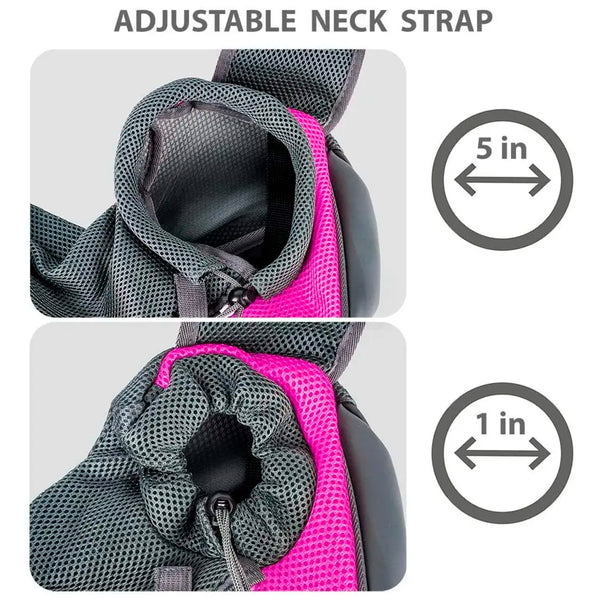 24x7 eMall® Pet Sling Carrier - Small Dog Cat Sling Pet Carrier Bag Safe Comfortable Adjustable Pouch Single Shoulder Carry Tote Handbag for Pets Upto 10 Kgs. (Pink) 18 x10 Inch - 4