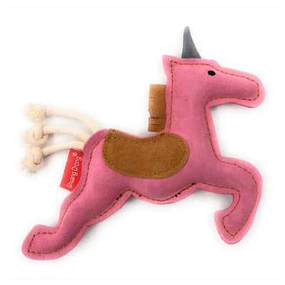 Toys for Dogs, Dog Chew Toy, Durable Puppy Squeaky Dog Toys, Durable Leather Material with Squeaker Inside 2 Squeakers Leather Dog Toys for Small and Medium Dogs (Unicorn)